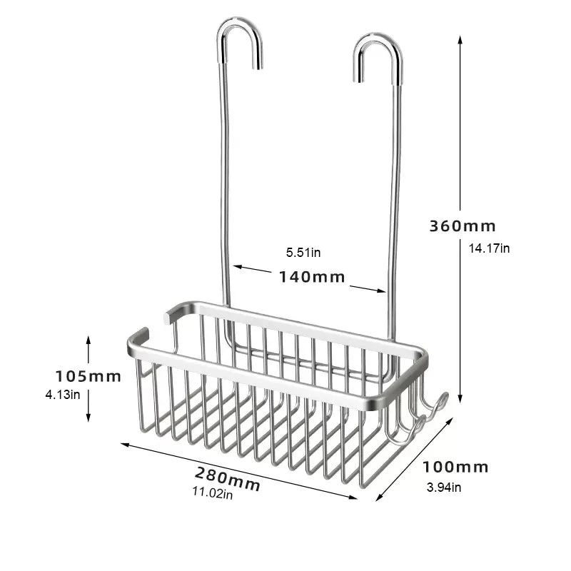 Support Mural Intello™ – Organiseur de Salle de Bain Sans Perçage