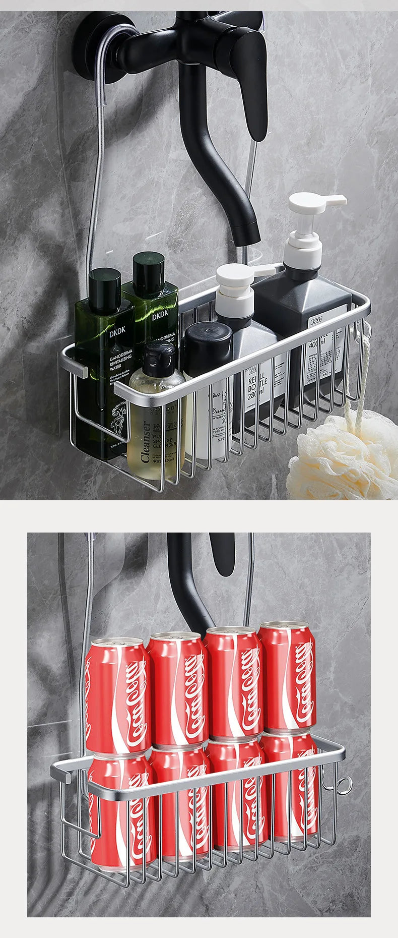 Support Mural Intello™ – Organiseur de Salle de Bain Sans Perçage