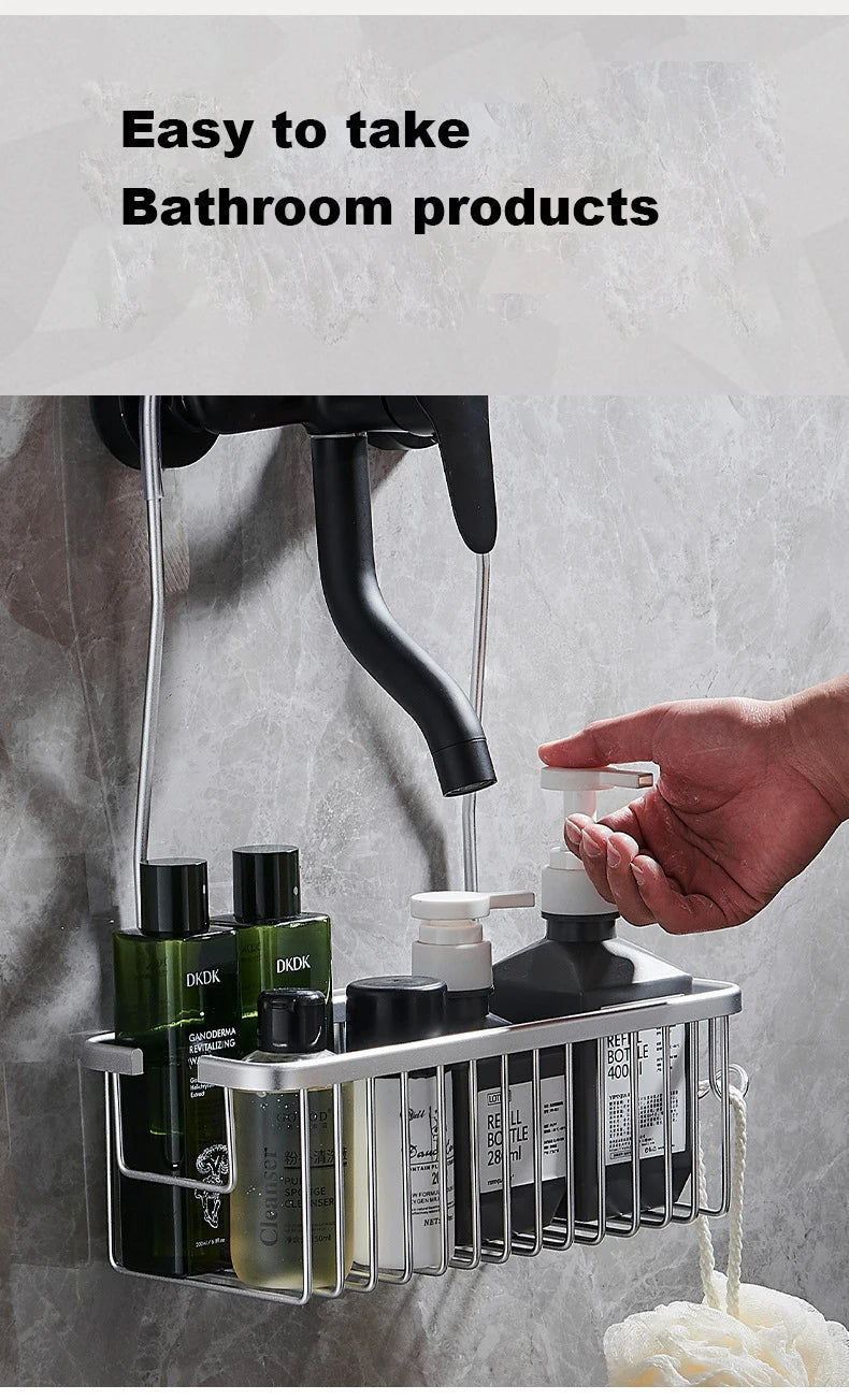 Support Mural Intello™ – Organiseur de Salle de Bain Sans Perçage