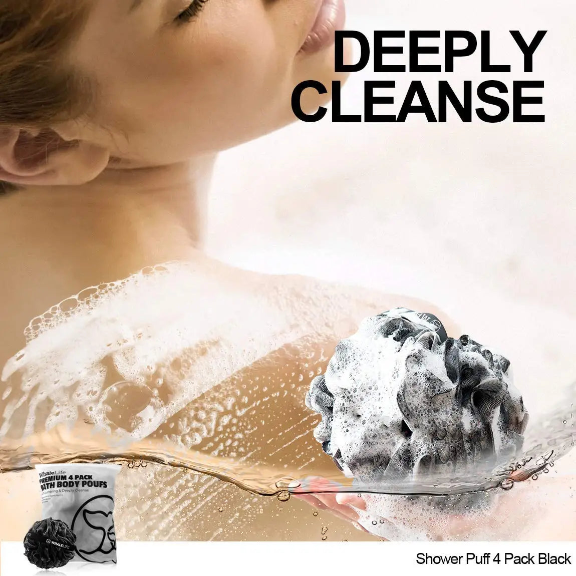 🌸 Éponge de bain exfoliante (Lot de 4)