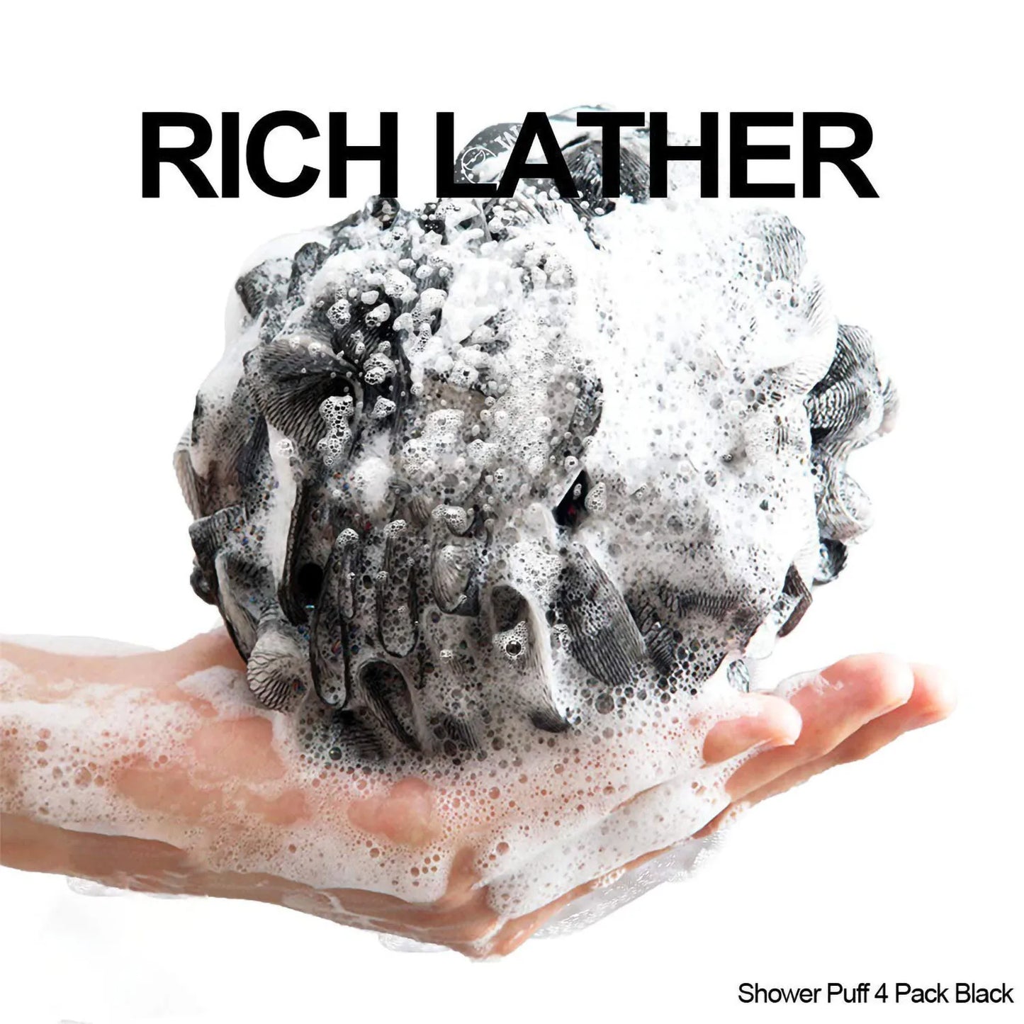 🌸 Éponge de bain exfoliante (Lot de 4)