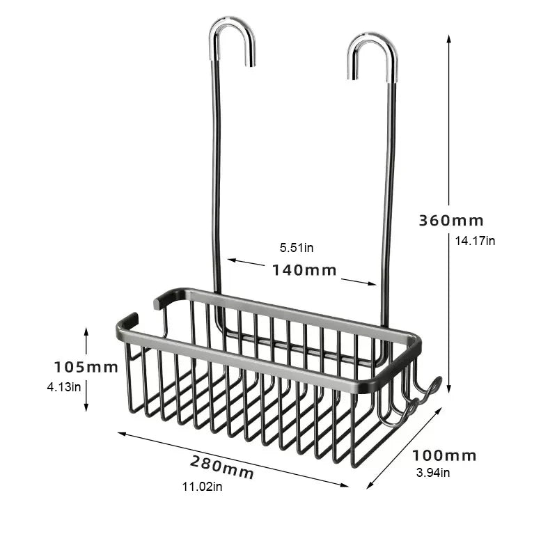Support Mural Intello™ – Organiseur de Salle de Bain Sans Perçage