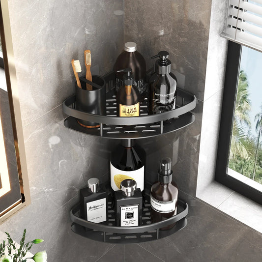 Étagère d’Angle Élégance Noire
